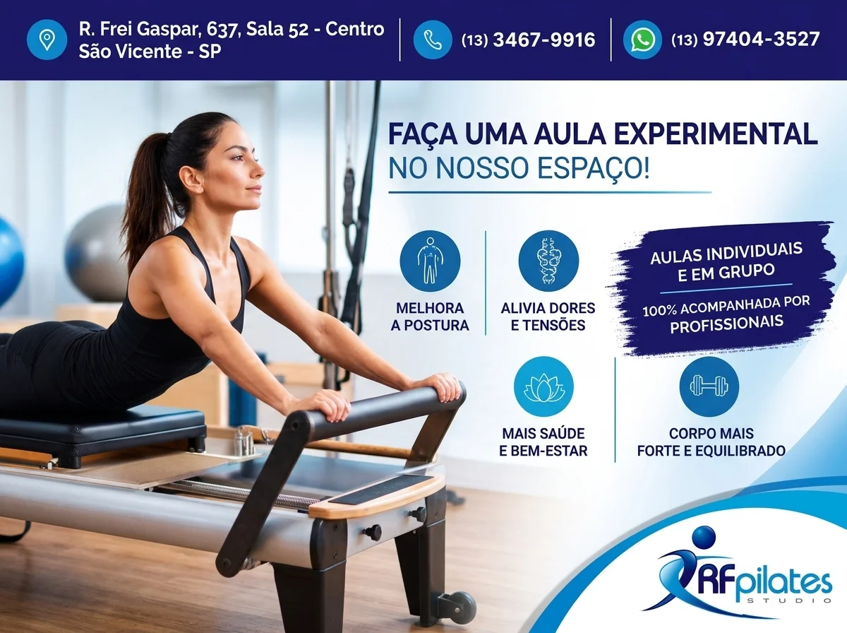 RF Studio Pilates - Aulas de Pilates em São Vicente